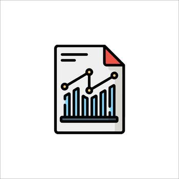 un documento con un grafico en eso vector