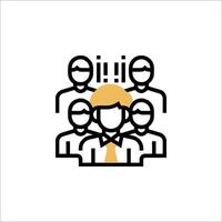 A group of people in a meeting room icon vector