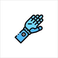 Robotic hand icon illustration vector