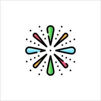 A colorful starburst icon on a white background vector