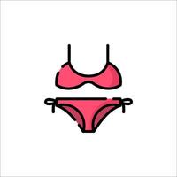 A bikini and a bikini top icon vector