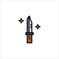 un cuchillo icono en un blanco antecedentes vector