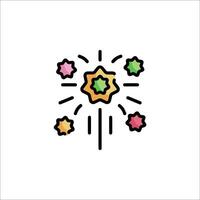 A colorful star icon with a star and a starburst vector