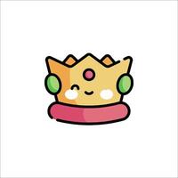 A cartoon crown with a smile on it vector
