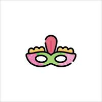 A colorful mask icon on a white background vector