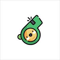 A green whistle with a face on it vector