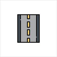 A road with yellow lines on it vector