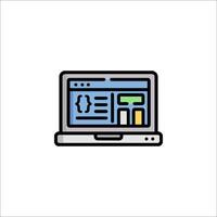 A laptop computer icon on a white background vector