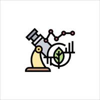A microscope and a plant on a table vector
