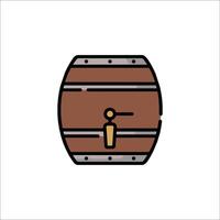 A barrel with a lock icon on a white background vector