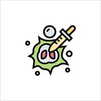A syringe and a needle in a cell vector