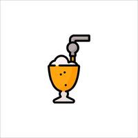 A beer tap with ice and a beer in it vector