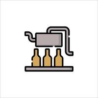 A line icon of a machine with bottles on a shelf vector