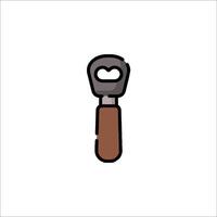A beer bottle opener icon on a white background vector