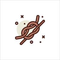A rope and a knot icon vector