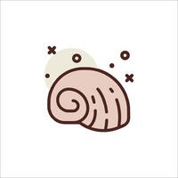 A shell icon with a star in the middle vector