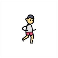 A cartoon man running in a pink shorts vector