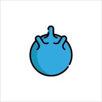A blue ball with a head on it vector