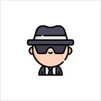 A cartoon character wearing a hat and sunglasses vector