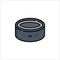 A black and white image of a black and white cup vector
