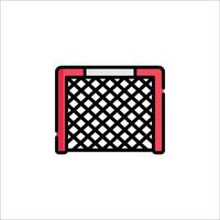 A hockey net icon on a white background vector