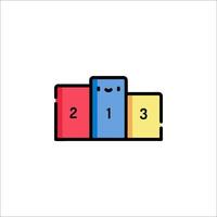 A colorful box with the number three on it vector