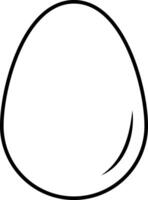 Simplified outline chicken egg image. vector