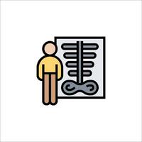 A man is standing in front of a medical chart vector