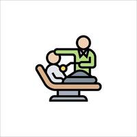 A doctor is giving a patient a treatment vector