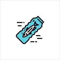 A bottle with a fish in it on a white background vector