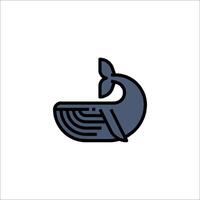 A whale icon on a white background vector
