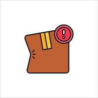 A wallet with a red sticker on it vector