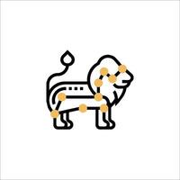 A lion with dots on it's face vector