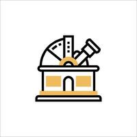 A line drawing of a machine with a clock on top vector
