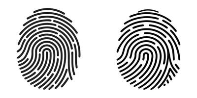 Fingerprint Icon Design..Biometric Identification Symbol vector