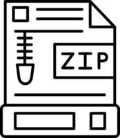 Zip File Icon Design Symbol vector