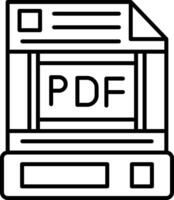 PDF Icon Design Symbol vector