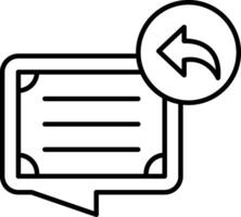 Reply Icon Design Symbol vector