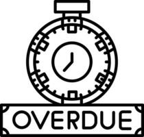 Overdue Icon Design Symbol vector