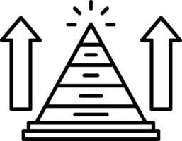 Pyramid Chart Icon Design Symbol vector