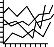 Line Chart Icon Design Symbol vector