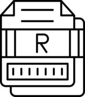 R Icon Design Symbol vector