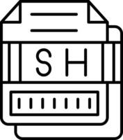 SH Icon Design Symbol vector