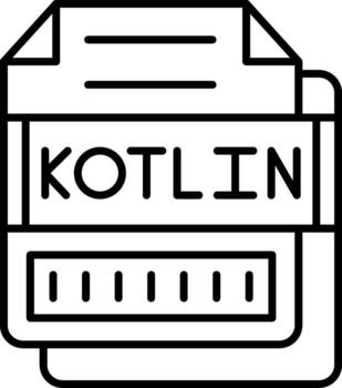 KOTLIN Icon Design Symbol vector
