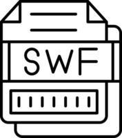SWF Icon Design Symbol vector