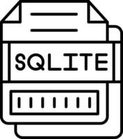 SQLITE Icon Design Symbol vector