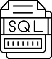 SQL Icon Design Symbol vector