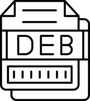 DEB Icon Design Symbol vector
