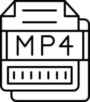 MP4 Icon Design Symbol vector