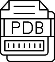 PDB Icon Design Symbol vector